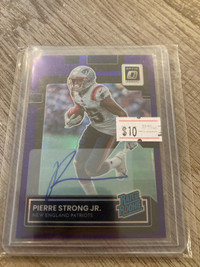 Pierre strong jr on card rookie auto /35