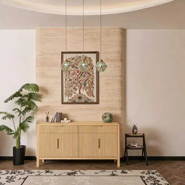 Solid Wood Fluted Sideboard Cabinet in Dressers & Wardrobes in Markham / York Region - Image 10
