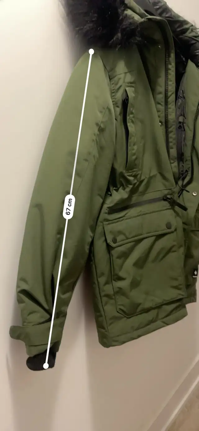 Canadiana Men's Faux Fur Trim Hooded Parka in Men's in Oshawa / Durham Region - Image 10