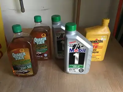 $10…EACH….Quaker State and Pennzoil one litre containers 10-30... never opened.....Check the twist t...