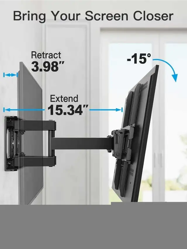 Full Motion TV Wall Mount for 26-65” TVs | Tilts & Swivels in Video & TV Accessories in City of Toronto - Image 6