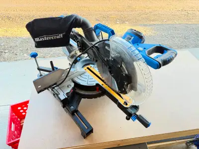Mastercraft Dual Bevel 12" Miter saw and Mastercraft Maximum Aluminum folding stand Including a bare...
