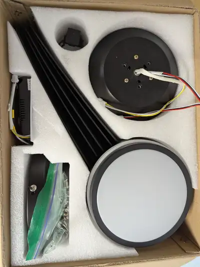 Modern Low Profile Flush Mount Ceiling Fan with LED Lights – 41", View more
