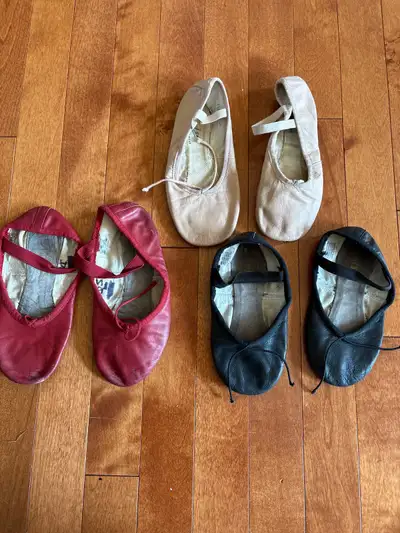leather dance ballet shoes for kids, View more