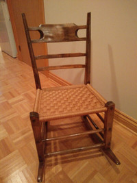 Chaise berçante antique chaise berçante à bille en chêne érable