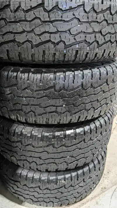 Used LT275/70/R18 Nokian A/T–RAM 1500/RAM 2500/ Ford F250/F350/ Sierra & Silverado 2500/3500 Set of...