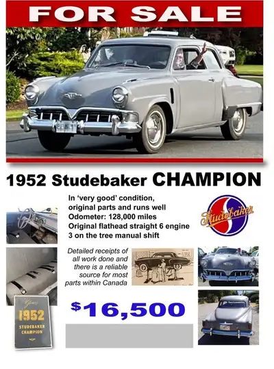 Runs great. "Very good" condition, flathead straight 6 cylinder engine, 128,000 miles, standard 3 on...