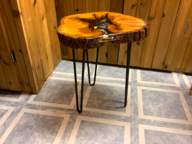 Assorted Handcrafted Side Tables-Epoxy River Flow & Wood Slice in Other Tables in Thunder Bay - Image 3