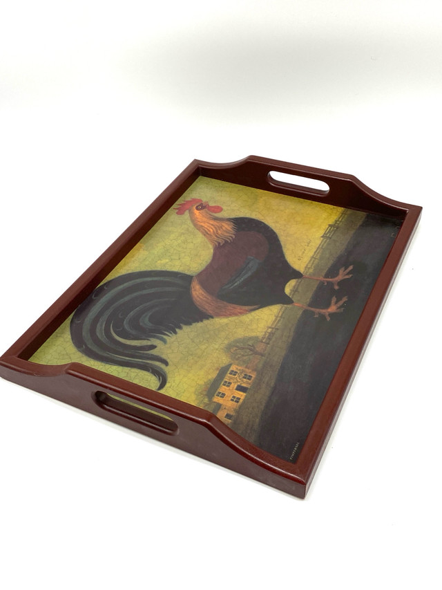 Emma Baker Pimpernel Wood Rooster Tray in Kitchen & Dining Wares in Oshawa / Durham Region - Image 4