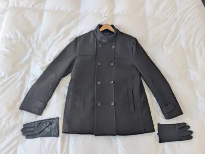 Simons LE31 Men's Peacoat and Leather gloves, View more