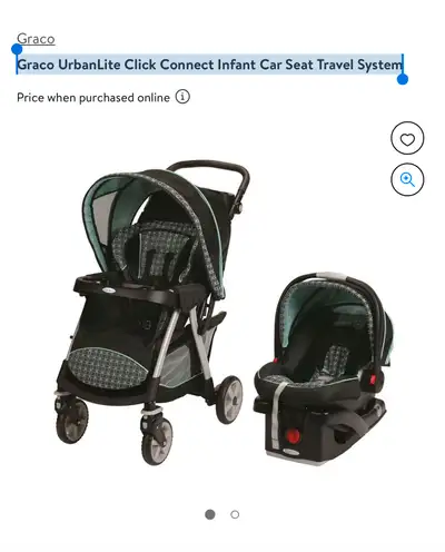 Graco UrbanLite Click Connect Travel System, View more