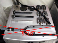 Parts: fork, aluminum handlebar, cassettes, seat posts, pedals