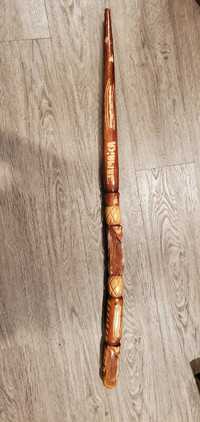 Vintage Hand Carved Wooden 41” Walking Stick Wood Cane