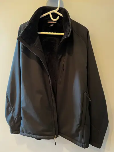 Men's Black Fleece-lined Jacket - XXL, View more