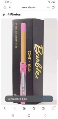 New CHI X Barbie 1" Curling Wand FREE Infuser Curler pink Iron 