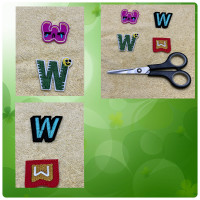 “W” – Letters – Iron-On Clothes Patches