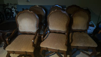 Custom Made Solid Wood Dining Room Chairs (6)