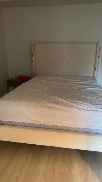 QUEEN TUFTED WHITE BED FROM STRUCTUBE, View more