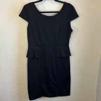 George Fitted Peplum Short Sleeve Bodycon Dress Womens Size M