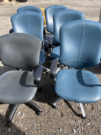 leather office desk chairs - $90 each