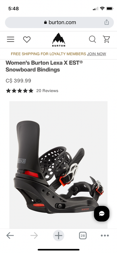 Brand new Burton Lexa X EST size L binding, View more