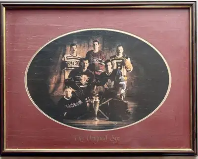 ORIGINAL SIX NHL HOCKEY PRINT - COOL DEPICTION 28" x 22" FRAMED, View more