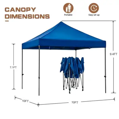 10x10FT Pop-Up Canopy Tent Waterproof Heavy Duty Gazebo Events, View more