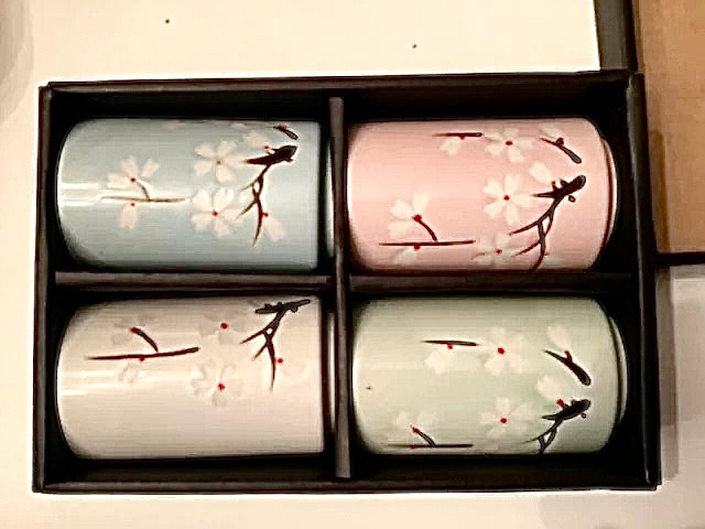 New in box set of 4 Japanese Sakura cups in Kitchen & Dining Wares in Markham / York Region