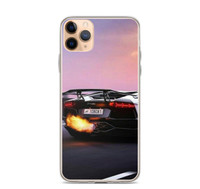 Lamborghini with flame Clear Case for iPhone 15, 14, 13, 12, 11,