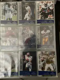 Binder of football cards with rookies, inserts