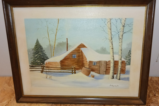 Original Oil Painting - Cabin Scene in Arts & Collectibles in St. Catharines