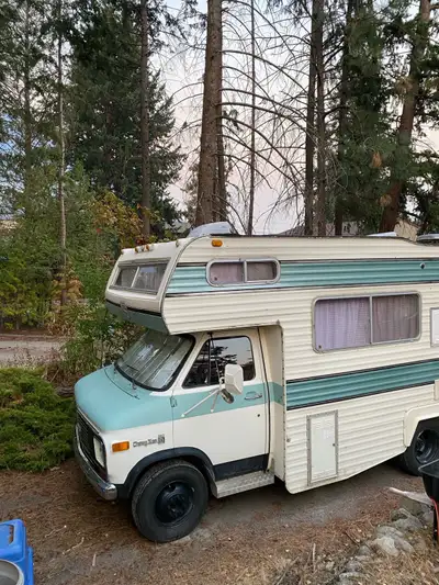 1977 Chevy G30 camper van, good condition. Heated, gas stove and fridge. Odometer reads ~83000 miles...