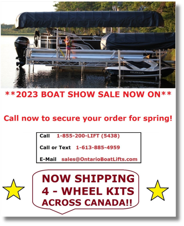 Bertrand's Wheel Kit - Effortless Boat Lift Movement! 2023 price dans Autre  à Burnaby/New Westminster - Image 2