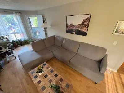 Ashley Sectional Couch with Chaise - Grey 2 Piece Sofa Sectional, View more