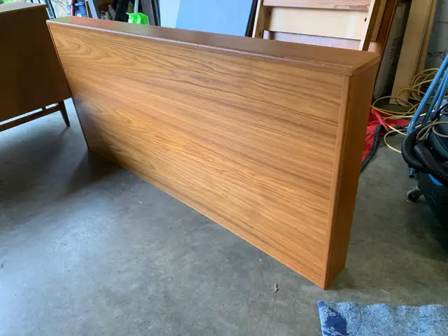 mid century queen teak headboard in Beds & Mattresses in Victoria - Image 3