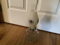 Vtg Lamplight Farms Oil Lamp Embossed Base depicting Horses