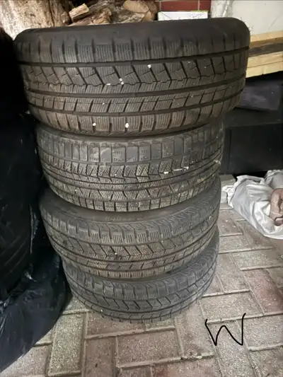Winter AND summer tires, plus aluminium rims and bolts too. All for $700, cash only