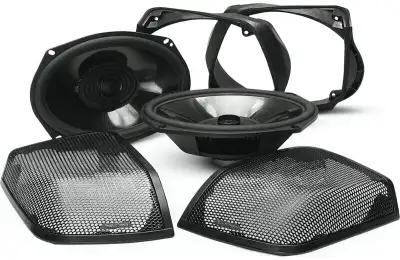 Rockford Fosgate TMS69BL14 6"x9" full-range speaker kit for select 2014-up Harley-Davidson® motorcyc...