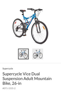 Supercycle Vice Dual Suspension Adult Mountain Bike, 26-in!!