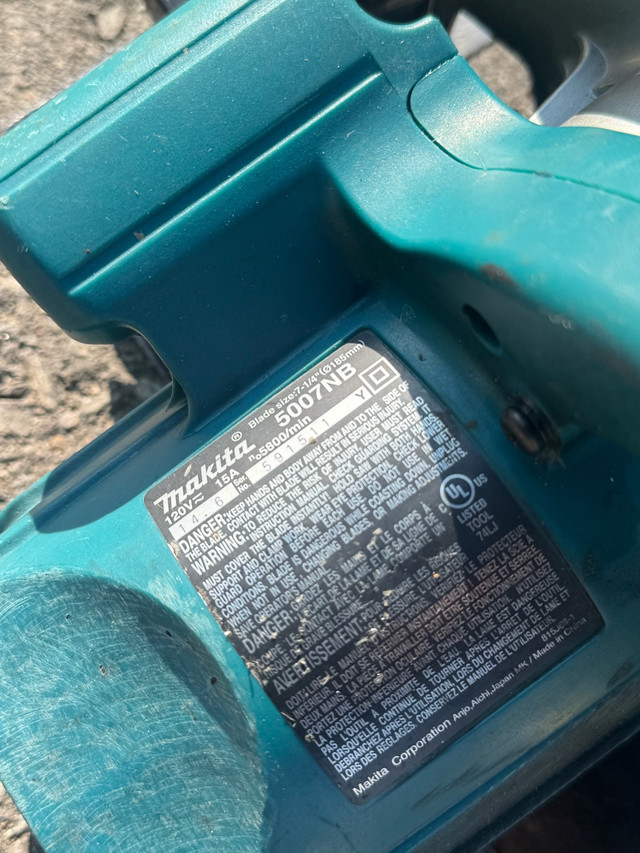 Makita 7-1/4” 15A Circular Saw 5007NB in Power Tools in Kitchener / Waterloo - Image 3