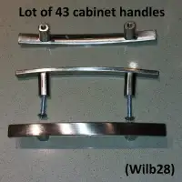 Kitchen Cabinet Handle Lot - Polished Metal, Lot of 4
