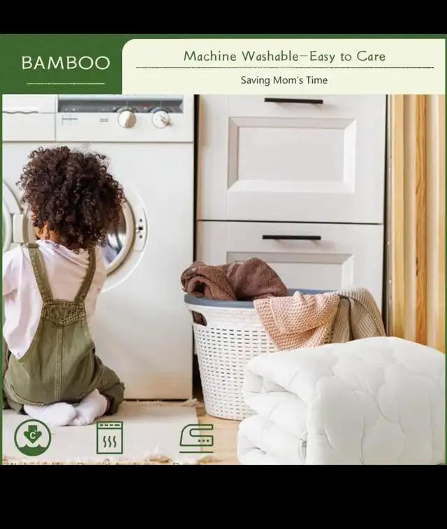 GRT Bamboo Cooling Mattress Pad Cover King Size, Extra Thick Qui in Bedding in Hamilton - Image 7