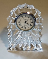 Vintage WATERFORD Ireland Crystal Quartz Miniature Clock