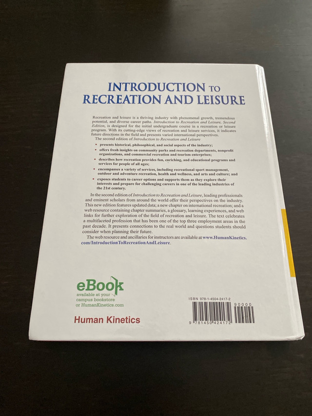 Introduction to Recreation and Leisure second edition  in Textbooks in Oshawa / Durham Region - Image 2