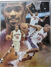 Signed Raptors Vince Carter Print by Rob McDougall