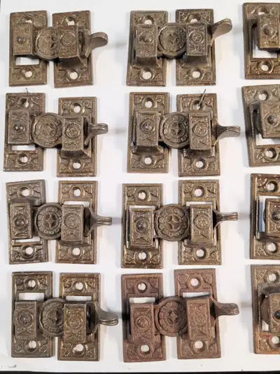 Antique Victorian Vintage Iron Cabinet Latch, View more