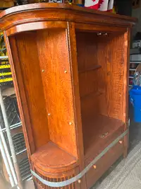 Solid wood cabinet with lights