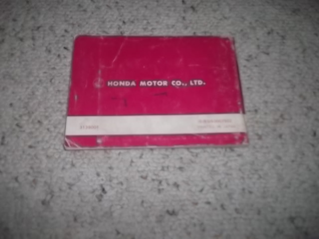 Honda CB550F  Original Owner's Manual in Other in City of Toronto - Image 2