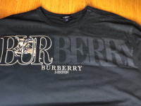 XL “Burberry” Long Sleeve Black Top