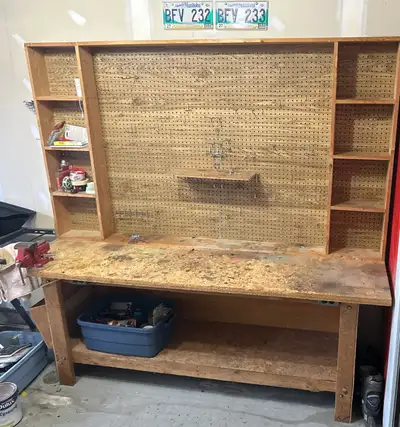 handmade wood workbench , View more